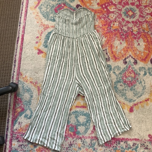J for Justify striped size L strapless jumpsuit - Picture 2 of 3